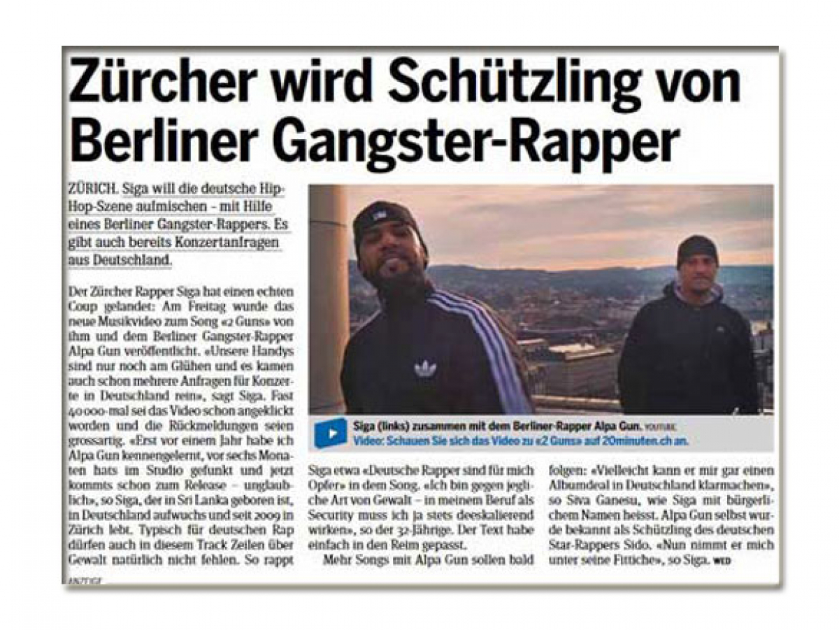 Zürcher wird Schützling von Berliner Gangster-Rapper