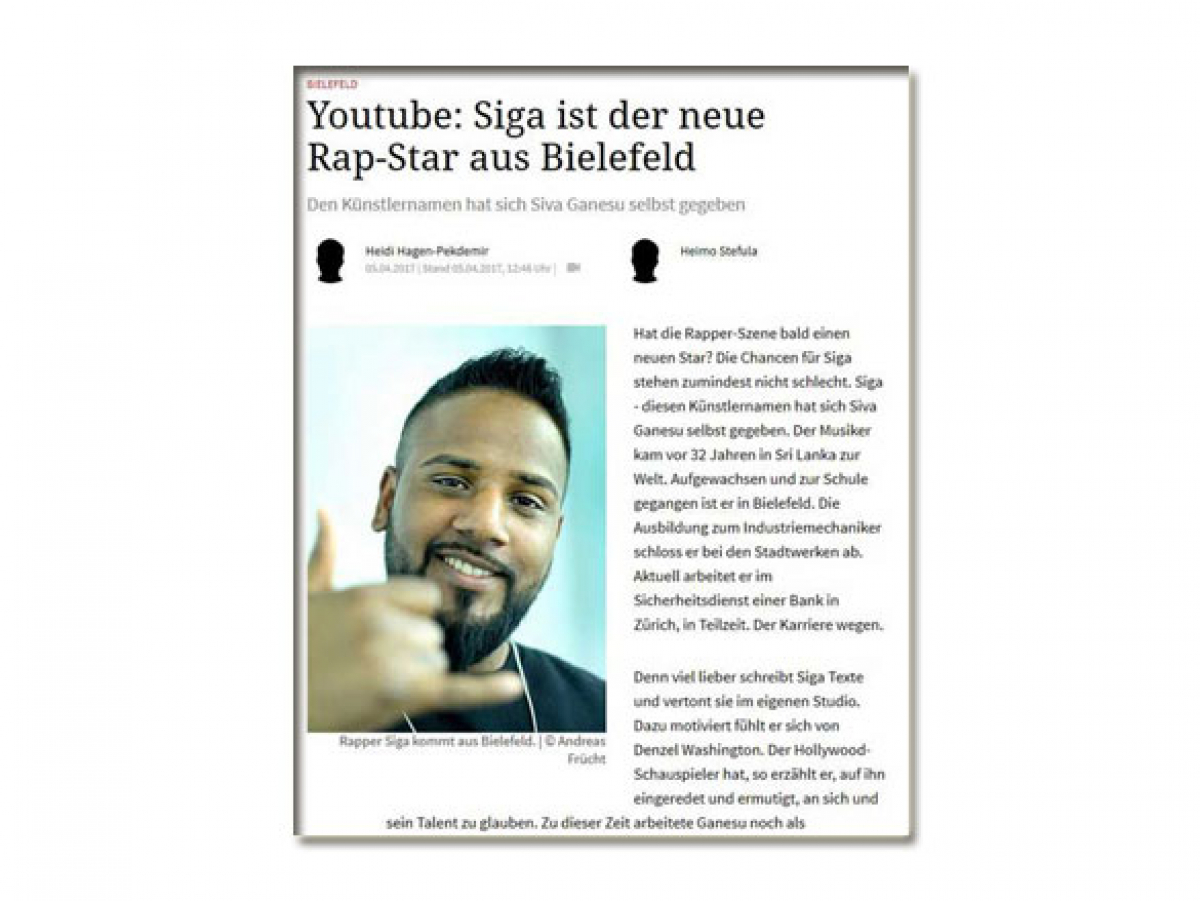 Youtube: Siga ist der neue Rap-Star aus Bielefeld